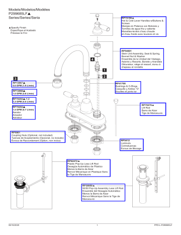 Peerless P299685LF-OB Two Handle Bathroom Faucet Parts & Accessories ...