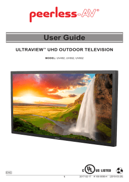 Peerless-AV UV862 UltraView™ UHD Outdoor TVs User Guide