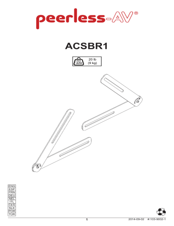 PEERLESS-AV ACSBR1 Universal Sound Bar Mounting Kit Installationsanleitung | Manualzz