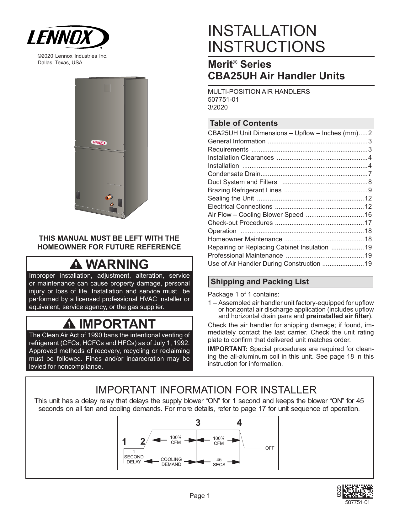 lennox cba25uh 036