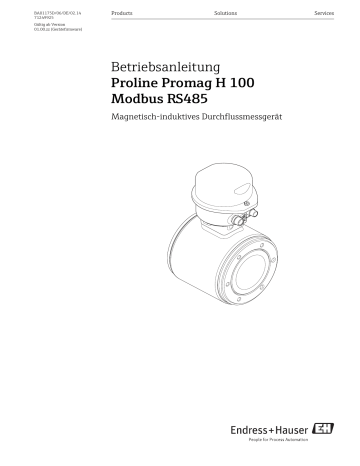 Endres+Hauser Proline Promag H 100 Modbus RS485 Bedienungsanleitung ...