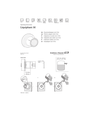 Endres+Hauser Einschweißadapter/Weld-in adapter User manual | Manualzz