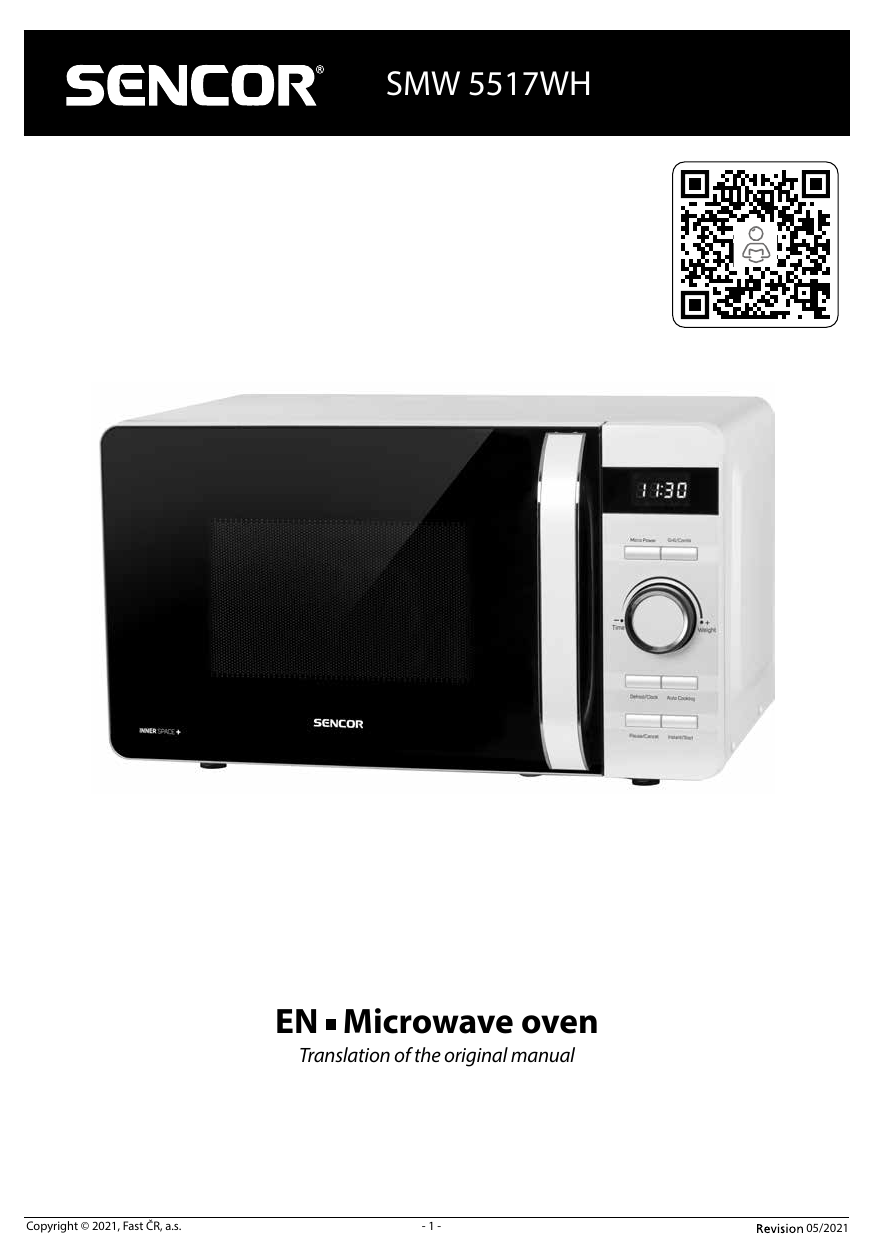 Microwave Oven, SMW 5217SL