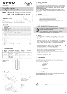 Kern ORA 1RE Operating instructions