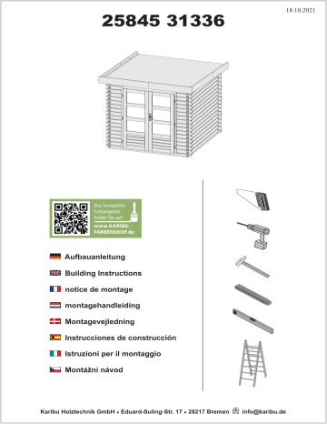 Karibu Gartenhaus Bastrup 2 Benutzerhandbuch Manualzz