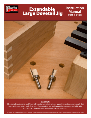 Peachtree woodworking dovetail jig