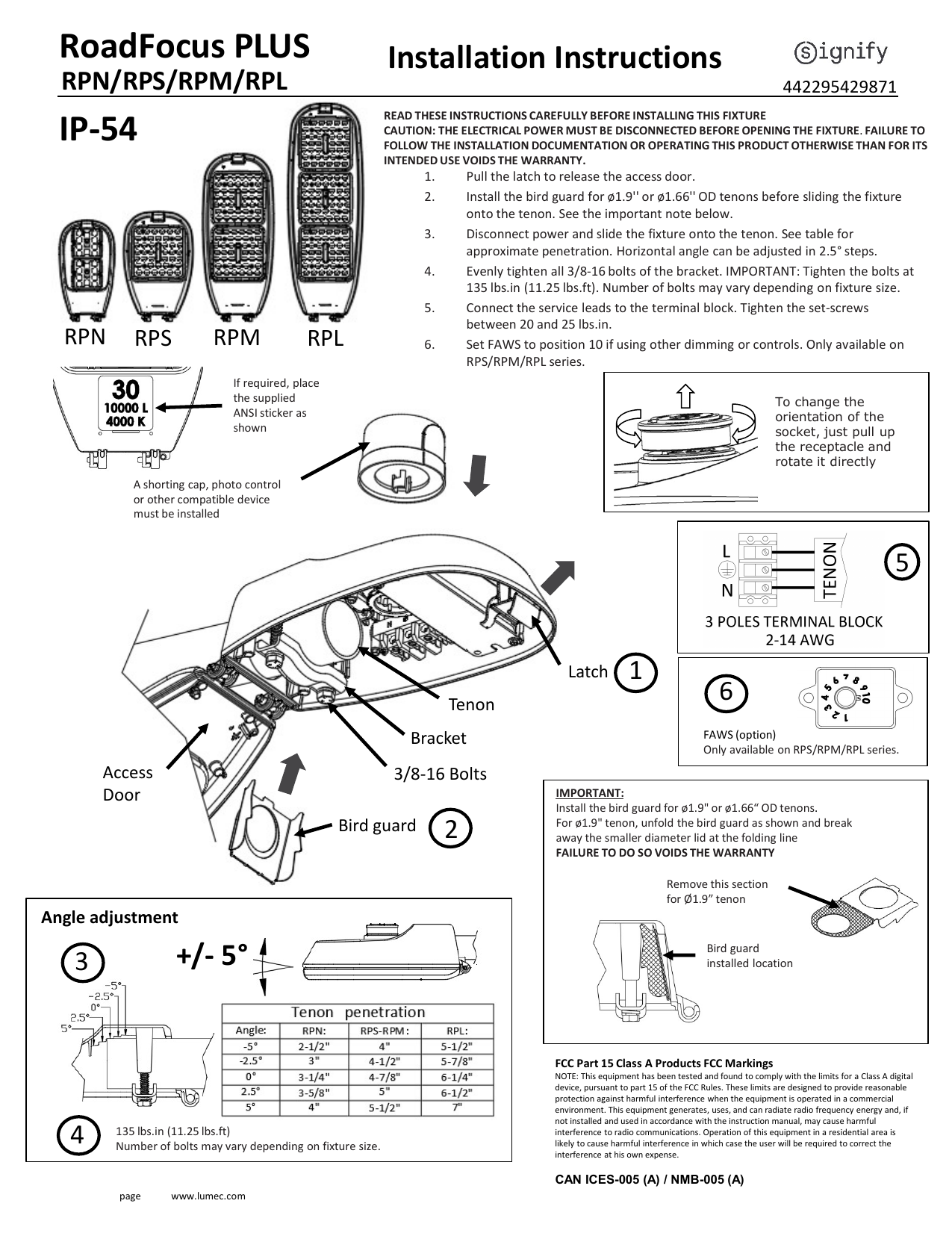 RoadFocus Plus LED Security Light (RPRS) - Cobra heads