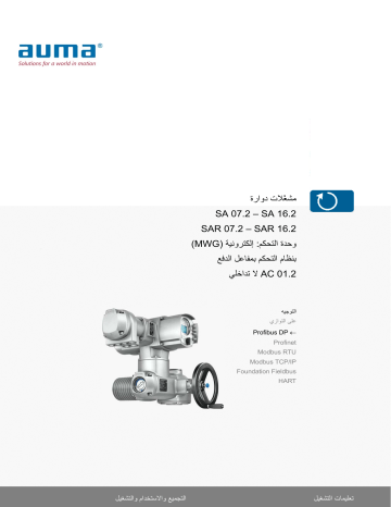 AUMA Multi-turn actuators SA 07.2 چلانے کی ہدایات | Manualzz