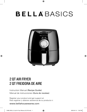 Bella 14979 2QT AIR FRYER Instruction manual | Manualzz