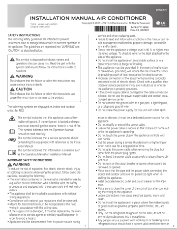 LG Air Conditioner Owner’s Manual | Manualzz