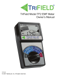 TriField TF2 Magnetic Field Strength Meter Owner&rsquo;s Manual