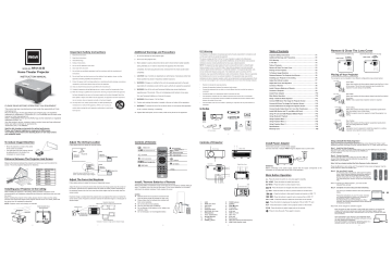 RCA RPJ133-B Home Theater Projector Instruction Manual | Manualzz