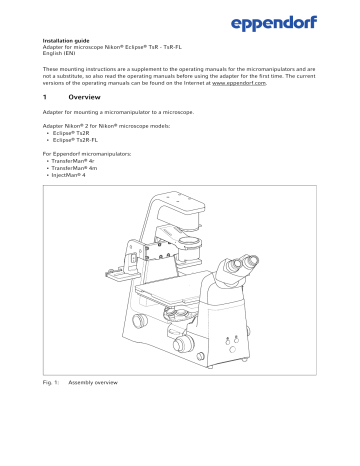 Eppendorf Adapter for microscope Nikon 2 Installation Guide | Manualzz