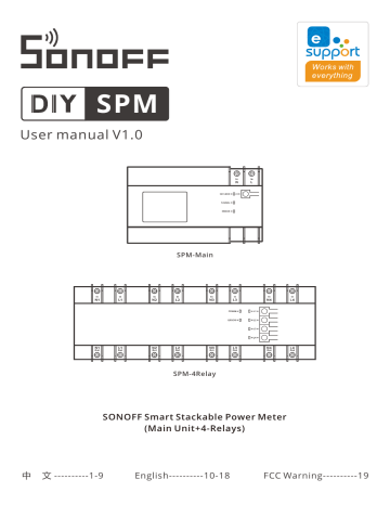 Sonoff SPM-MAIN/SPM-4RELAY DIY Smart Switch User Manual | Manualzz