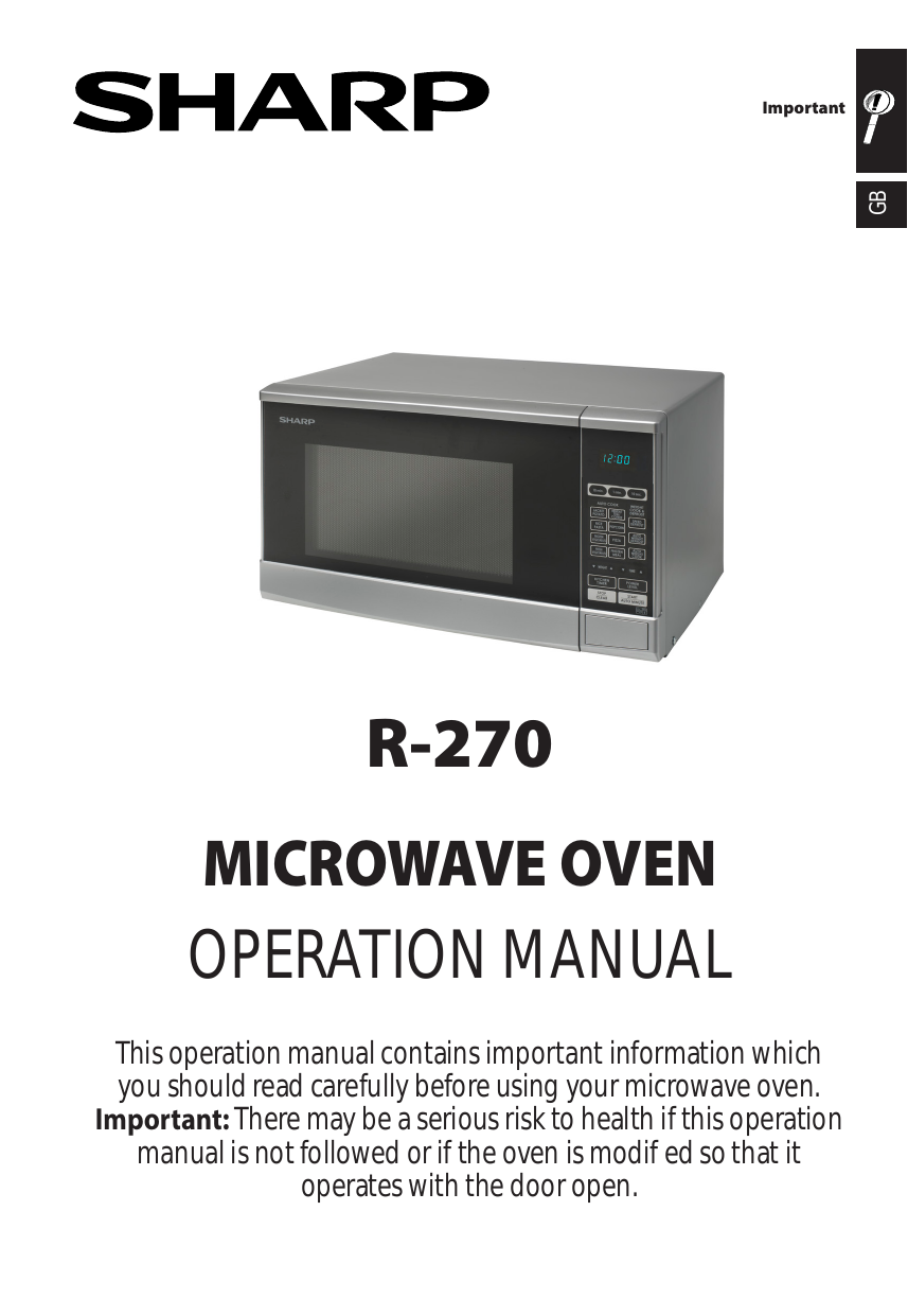 sharp microwave r270km