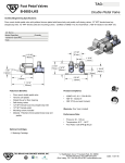 T&amp;S Brass B-0502-LKS Double Pedal Valve, Inlets 2-1/2&quot; Centers, 1/2&quot; NPT Inlets and Outlet, Loose Key Stops Specification
