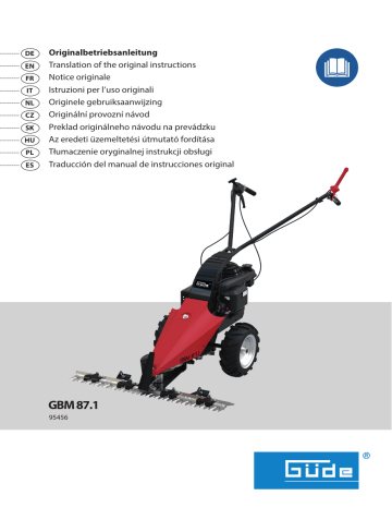 Güde Balkenmäher GBM 87.1 Bedienungsanleitung Manualzz