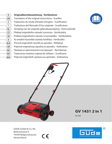 Güde ElektroVertikutierer GV 1431 2in1 Bedienungsanleitung Manualzz