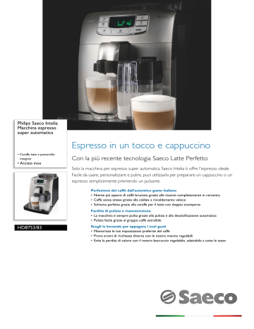 Saeco Intelia RACCORD Latte tubo