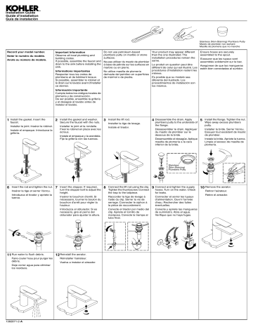 Kohler K-24804-4-CP Parallel™ Short single-handle bathroom sink faucet Installation Guide | Manualzz