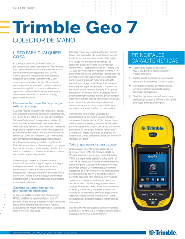 TRIMBLE Geo 7 Ficha de datos | Manualzz