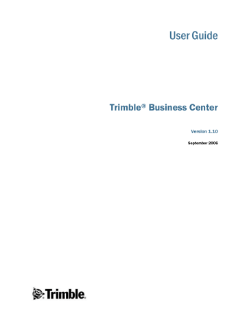 Trimble Business Center User Guide | Manualzz