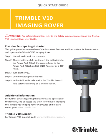Trimble V10 Imaging Rover User Guide | Manualzz