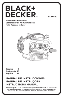 BLACK DECKER BDINF20 User s manual instruction manual