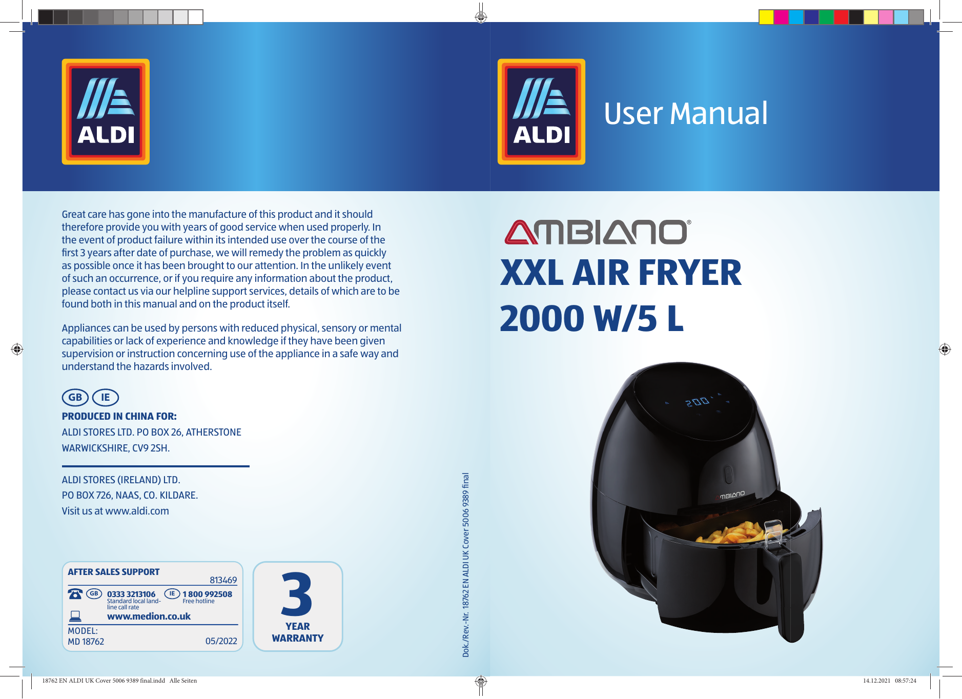 User manual Ambiano GT-DFM-01-US (English - 32 pages)