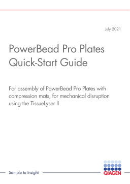 QIAGEN HB-2616-002 PowerBead Pro Plates User Guide