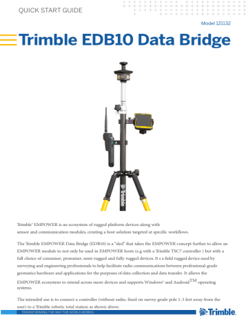 Trimble 121132 EDB10 Data Bridge User Guide | Manualzz