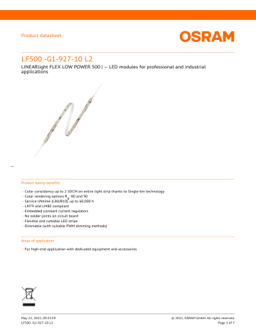 Osram LF500-G1-927-10 L2 Data Sheet | Manualzz