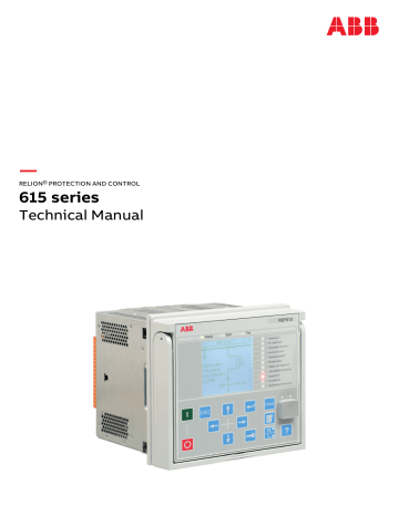Binary signals in card location Xnnn. ABB 615 series 5.0 FP1 IEC | Manualzz