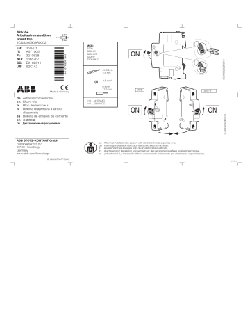 ABB Shunt trip S2C-A2 Instrucciones de operación | Manualzz