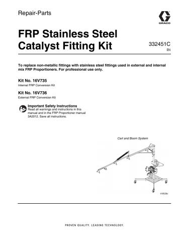Graco 332451C - FRP Fitting Upgrade Kit, Repair-Parts Owner's Manual | Manualzz