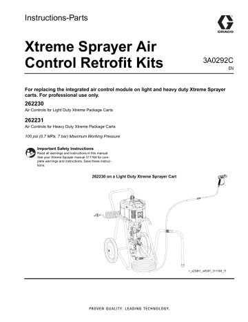 Graco 3A0292C, Xtreme Sprayer Air Control Retrofit Kits Instructions | Manualzz
