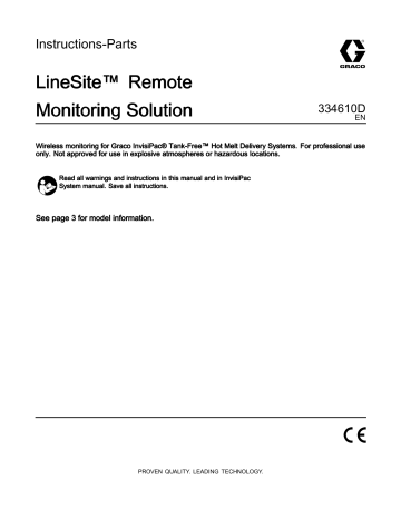Graco 334610D, LineSite Remote Monitoring Solution Owner's Manual | Manualzz