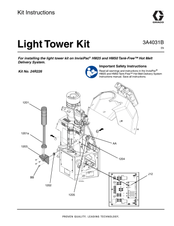 Graco 3A4031B, Light Tower Kit Owner's Manual | Manualzz