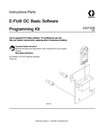 Graco 332732B, E-Flo DC Basic Software Programming Kit Instructions | Manualzz
