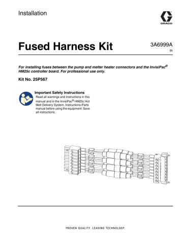 Graco 3A6999A, Fused Harness Kit Owner's Manual | Manualzz