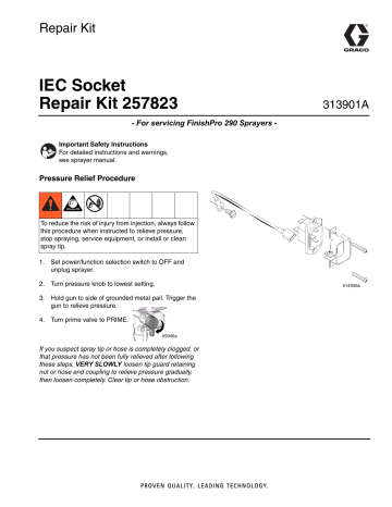 Graco 313901A IEC Socket Repair Kit 257823 Owner's Manual | Manualzz
