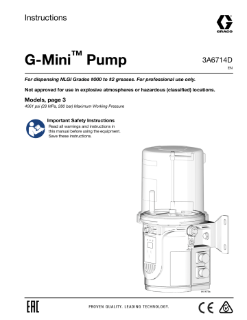 Graco 3A6714D, G-Mini Pump Instructions | Manualzz