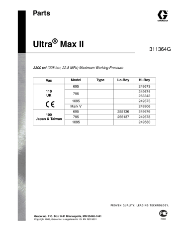 Graco 311364G, UltraMax II Parts List Owner's Manual | Manualzz