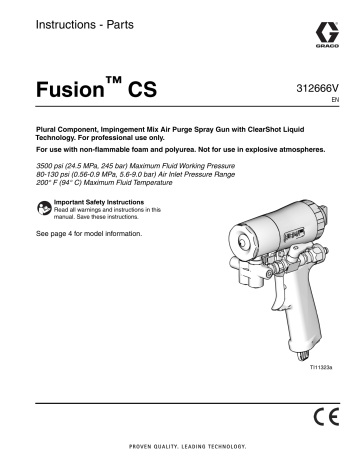 Graco 312666V - Fusion CS Spray Gun Instructions | Manualzz