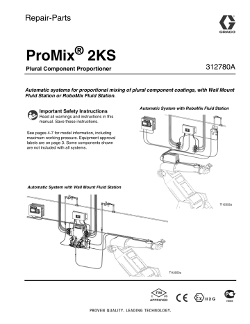 Graco 312780A, ProMix 2KS Repair-Parts Owner's Manual | Manualzz