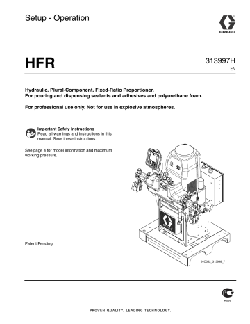 Graco 313997H HFR Owner's Manual | Manualzz