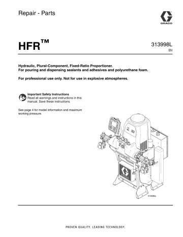 Graco 313998L - HFR, Repair - Parts Owner's Manual | Manualzz