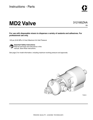 Graco 312185ZAA - MD2 Valve Instructions | Manualzz