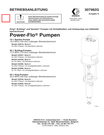 Graco 307982g , Power-Flo Pumpen Bedienungsanleitung | Manualzz