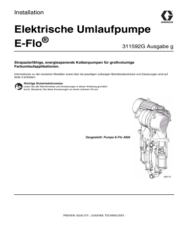 Graco 311592G, E-Flo Electric Circulation Pump Installation manual | Manualzz